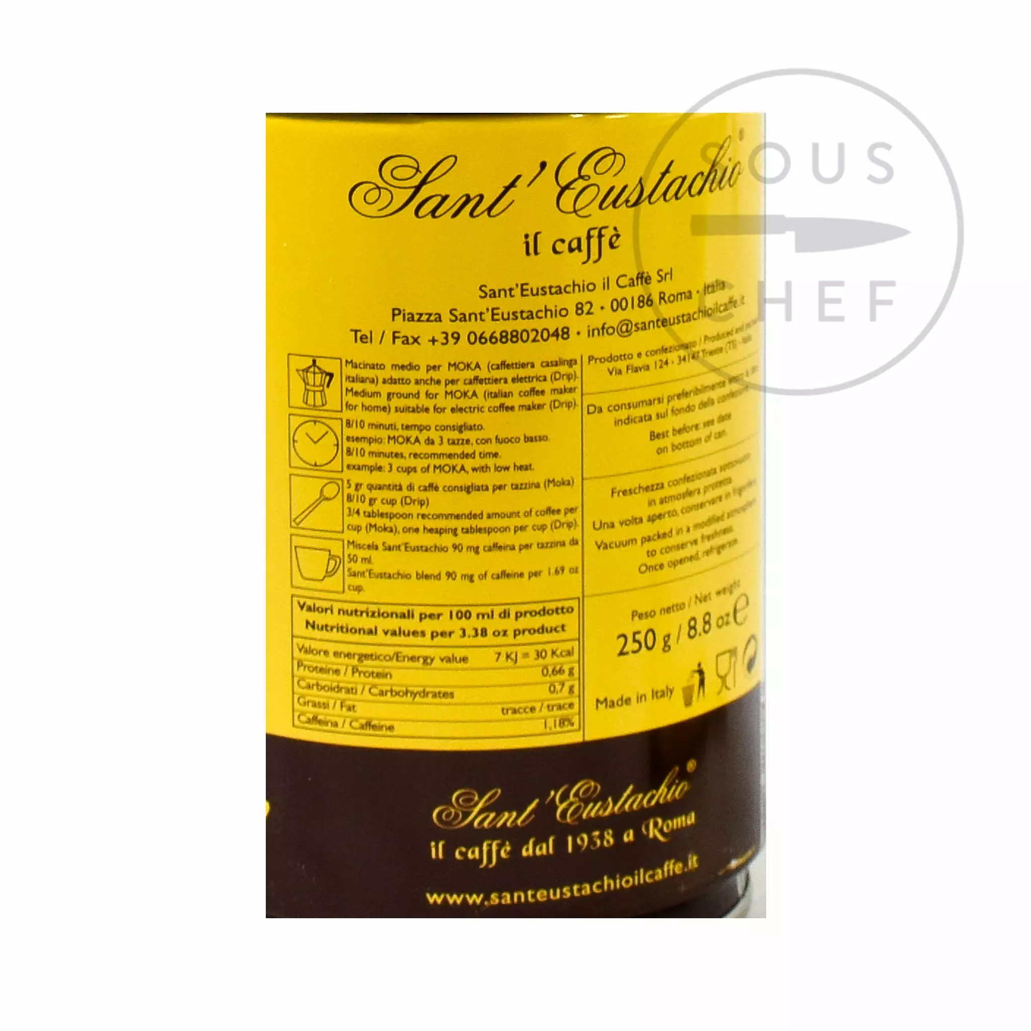 Sant 'Eustachio Il Caffe Sant'Eustachio Moka Ground Coffee 250g 7 Sant 'Eustachio Il Caffe Sant'Eustachio Moka Ground Coffee 250g