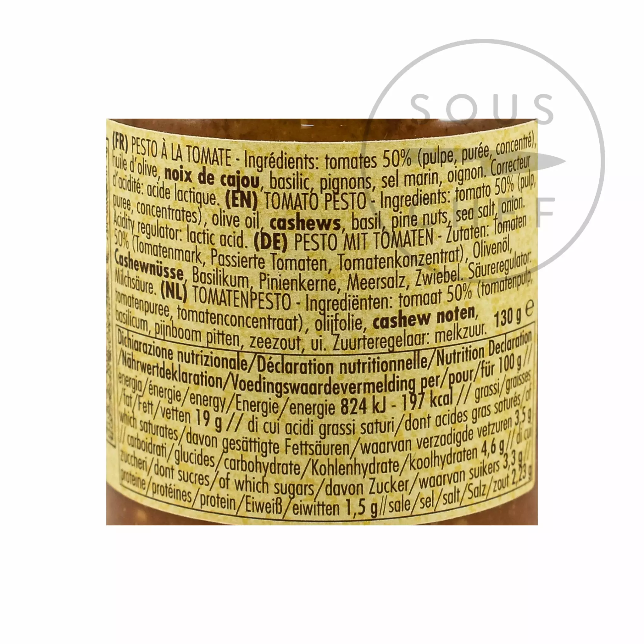 Ingredients La Favorita Tomato Pesto 130g 4 Ingredients La Favorita Tomato Pesto 130g