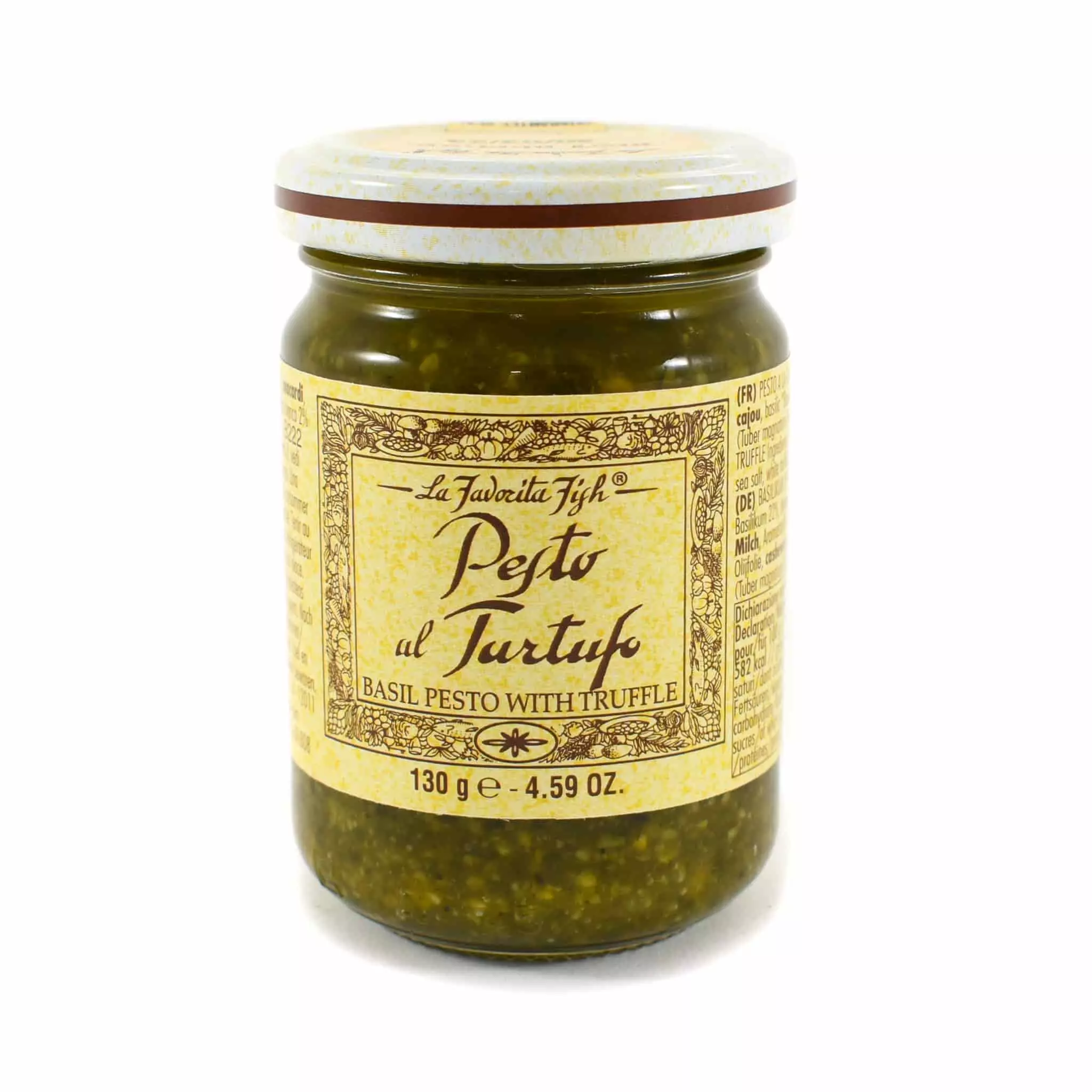 Ingredients La Favorita Basil Pesto With Truffle 130g 3 Ingredients La Favorita Basil Pesto With Truffle 130g