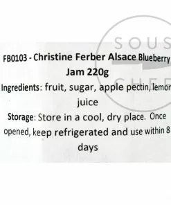 Ingredients Christine Ferber Alsace Blueberry Jam 220g