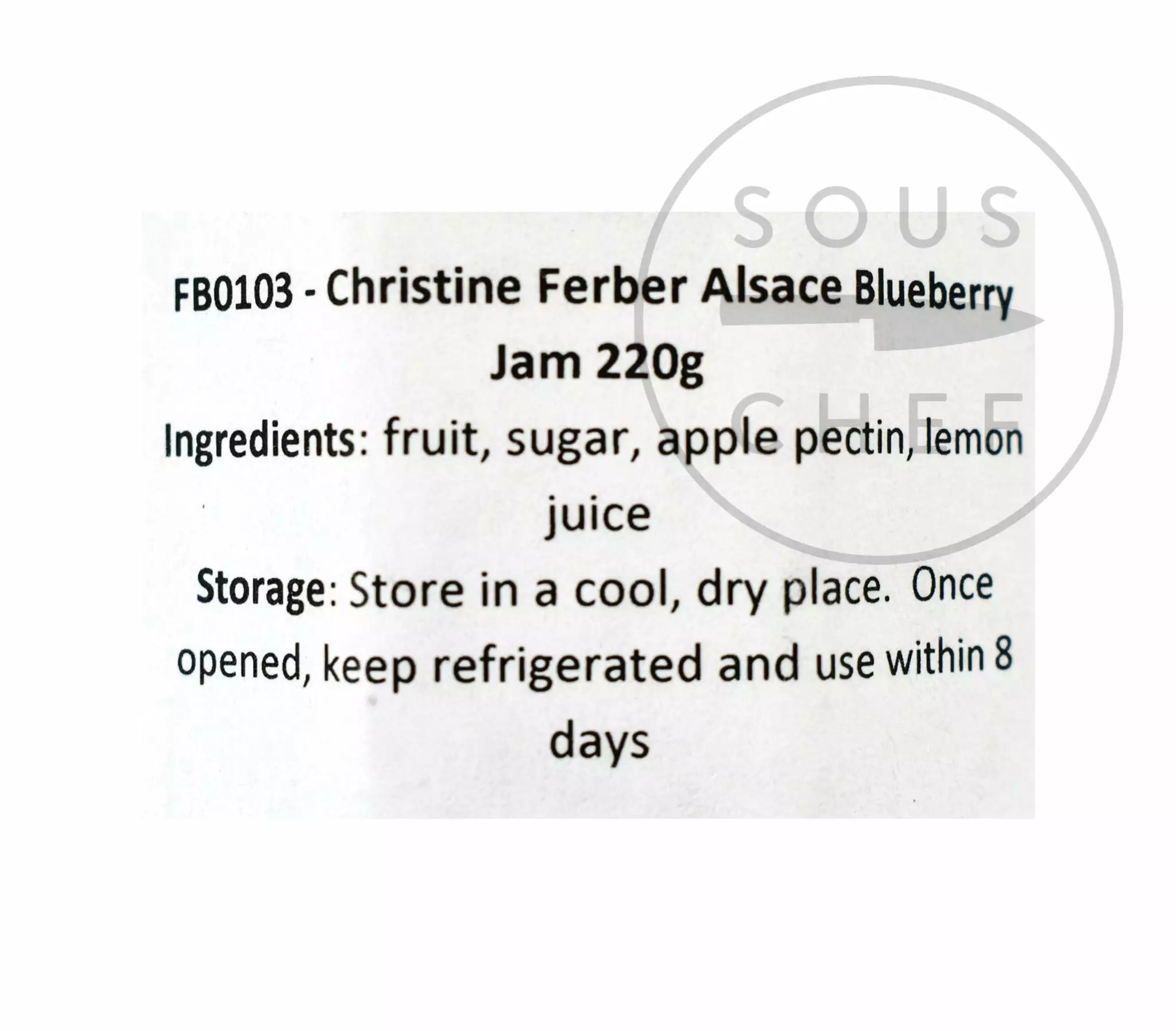 Ingredients Christine Ferber Alsace Blueberry Jam 220g 4 Ingredients Christine Ferber Alsace Blueberry Jam 220g