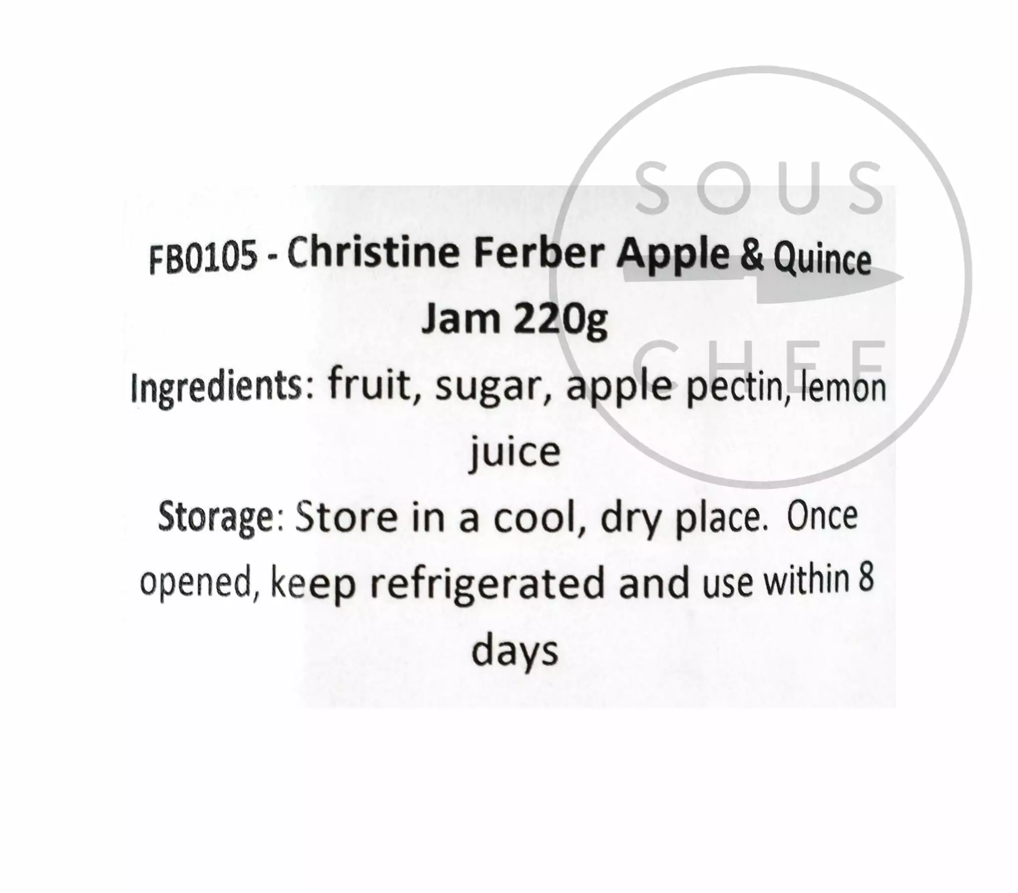 Short Dated Christine Ferber Apple & Quince Jam 220g Special Offers 4 Short Dated Christine Ferber Apple & Quince Jam 220g Special Offers