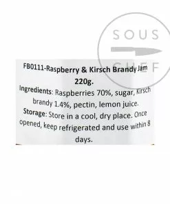 Ingredients Christine Ferber Raspberry From Alsace And Kirsch Brandy Jam 220g