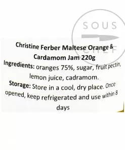Ingredients Christine Ferber Maltese Orange & Cardamom Jam 220g 5 Ingredients Christine Ferber Maltese Orange & Cardamom Jam 220g