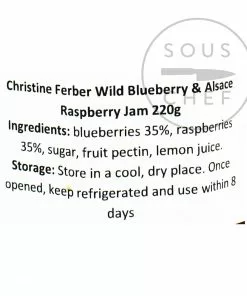 Ingredients Christine Ferber Wild Blueberry & Alsace Raspberry Jam 220g