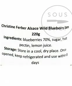 Christine Ferber Alsace Wild Blueberry Jam 220g Ingredients