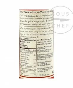 Ingredients La Tourangelle Virgin Sesame Oil 250ml