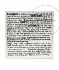 Tartuflanghe Pure 99% White Truffle Puree 30g Ingredients