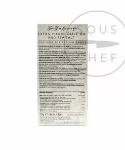 The Fine Cheese Co Ingredients Extra Virgin Olive Oil & Sea Salt Crackers 125g