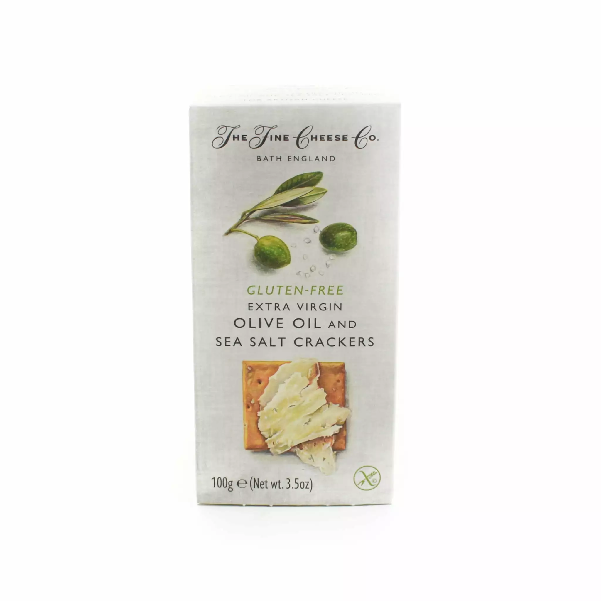 The Fine Cheese Co Ingredients Gluten Free Extra Virgin Olive Oil & Sea Salt Crackers 100g 3 The Fine Cheese Co Ingredients Gluten Free Extra Virgin Olive Oil & Sea Salt Crackers 100g