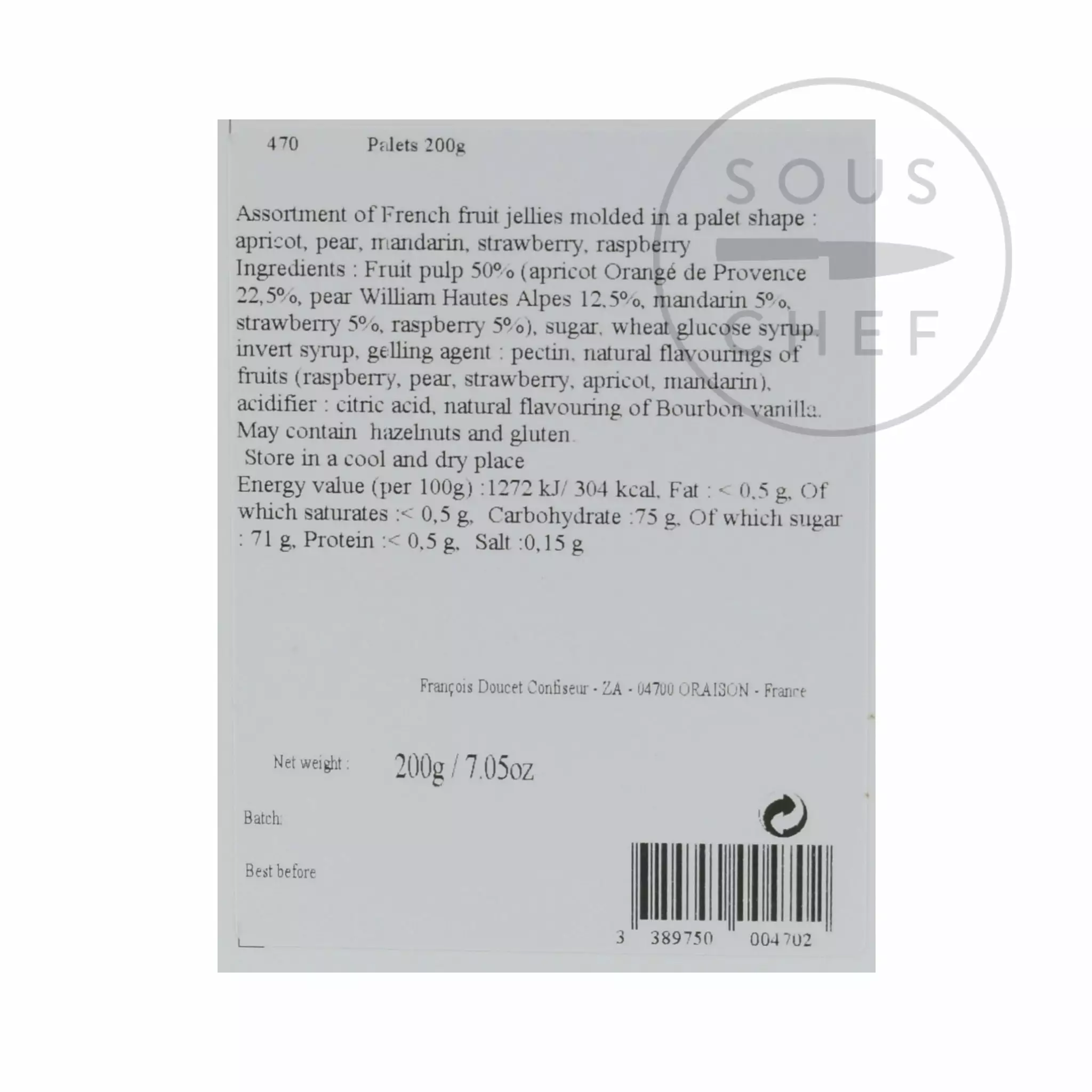 Francois Doucet Fruit Jellies 200g 4 Francois Doucet Fruit Jellies 200g