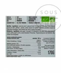 Francois Doucet Organic Blueberry Paste 170g