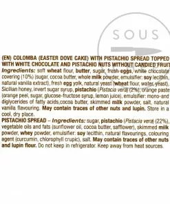 Snacks, Confectionery & Cake Fiasconaro Pistachio & White Chocolate Colomba Gift Box 1kg