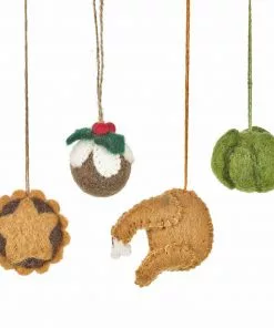 Felt So Good Christmas Dinner Felt Tree Decorations X 4 Gifts