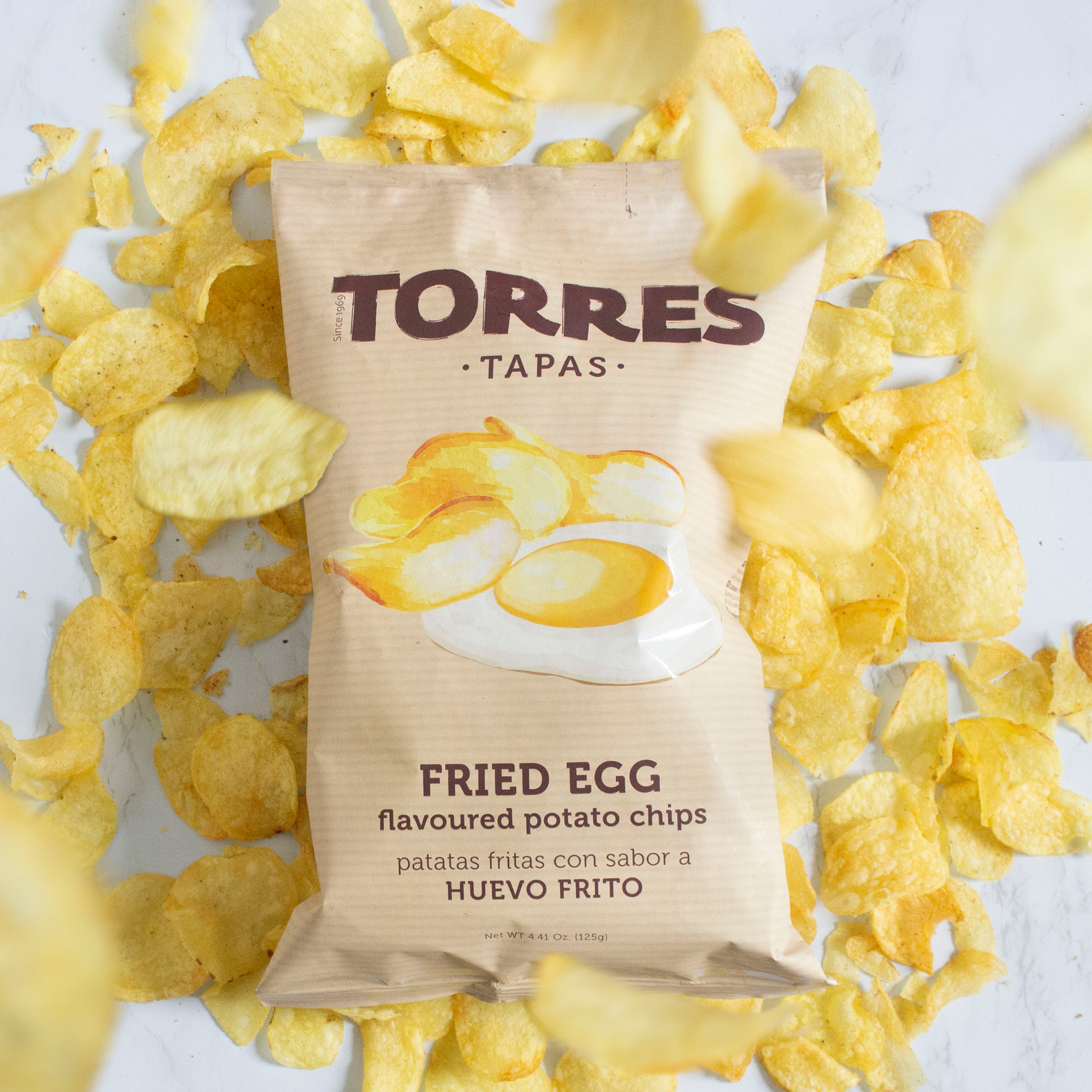 Torres Fried Egg Crisps 125g 6 Torres Fried Egg Crisps 125g