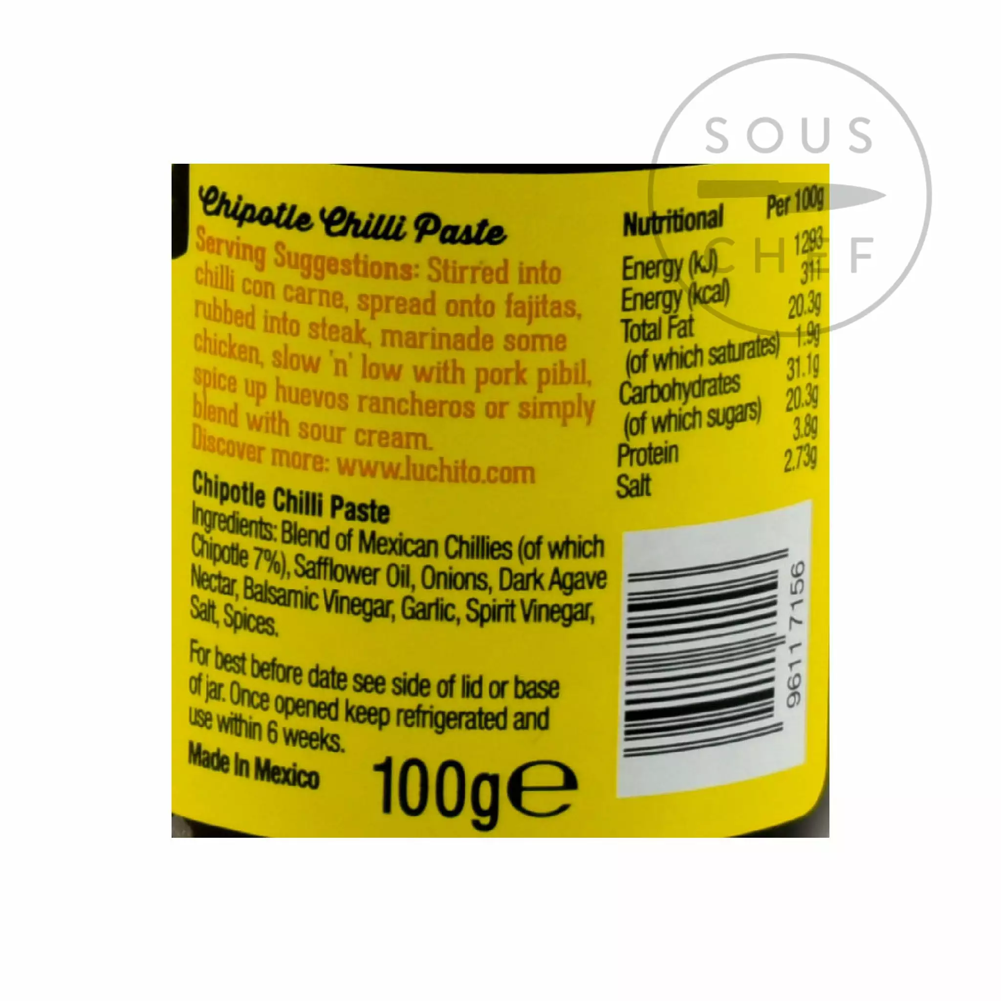 Gran Luchito Chipotle Chilli Paste 100g 4 Gran Luchito Chipotle Chilli Paste 100g