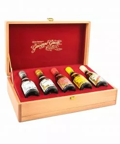 Ingredients Giuseppe Giusti Balsamic Vinegar Historical Collection In Wooden Casket