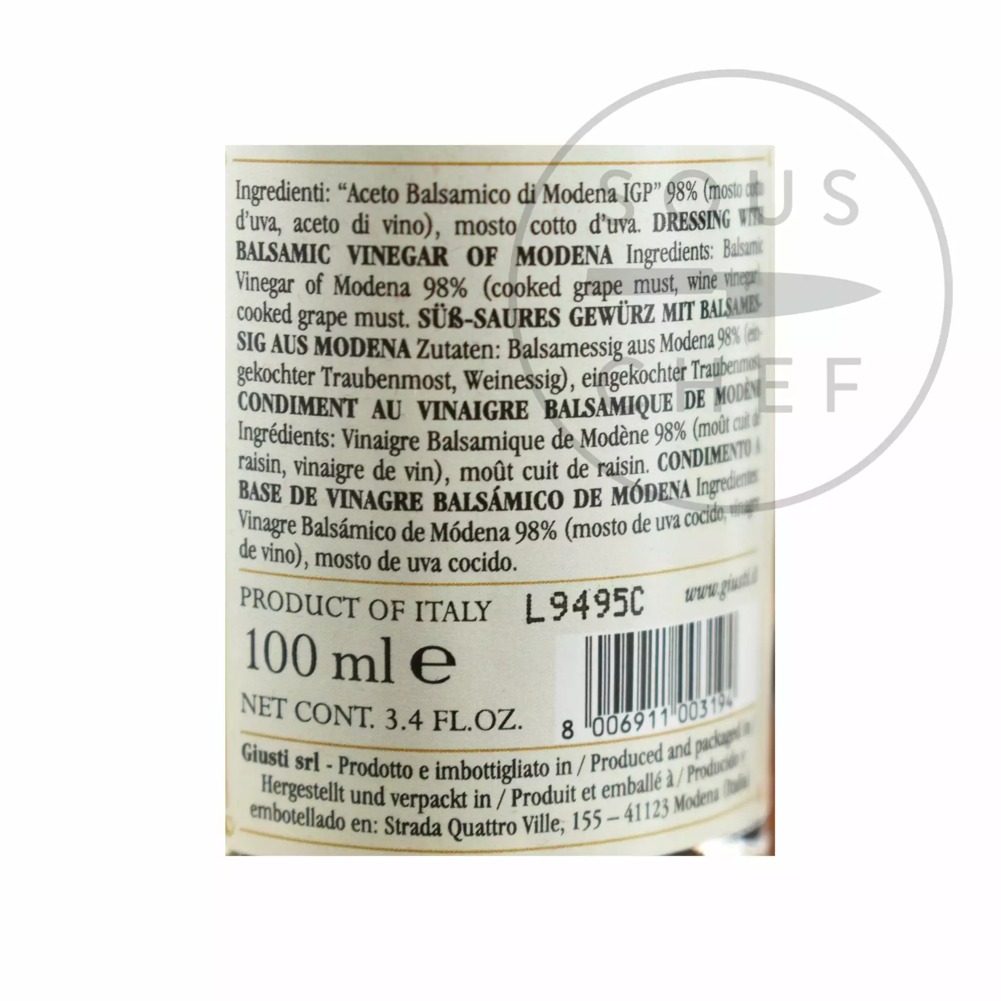 Ingredients Giuseppe Giusti Balsamic Vinegar Historical Collection In Wooden Casket 4 Ingredients Giuseppe Giusti Balsamic Vinegar Historical Collection In Wooden Casket