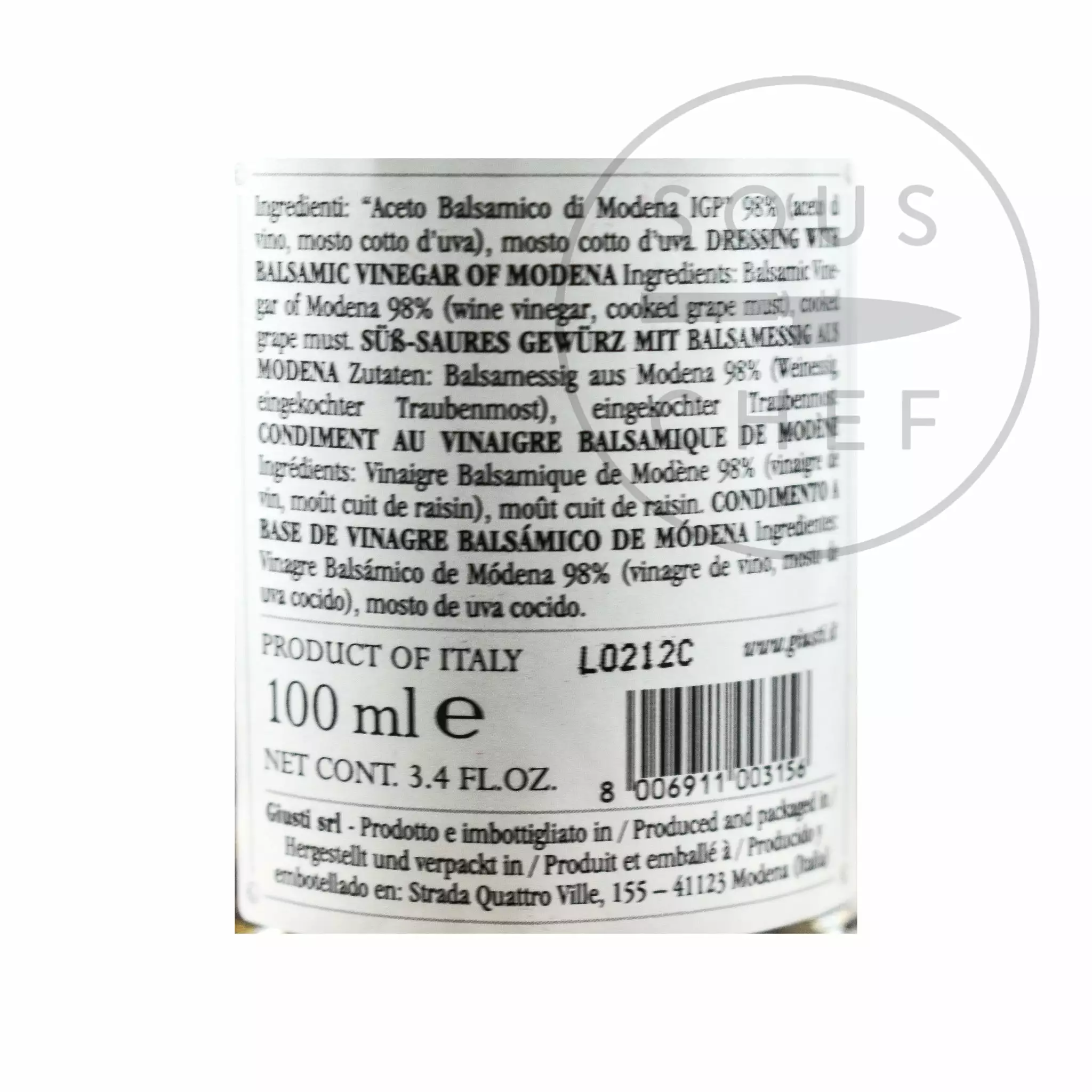 Ingredients Giuseppe Giusti Balsamic Vinegar Historical Collection In Wooden Casket 5 Ingredients Giuseppe Giusti Balsamic Vinegar Historical Collection In Wooden Casket