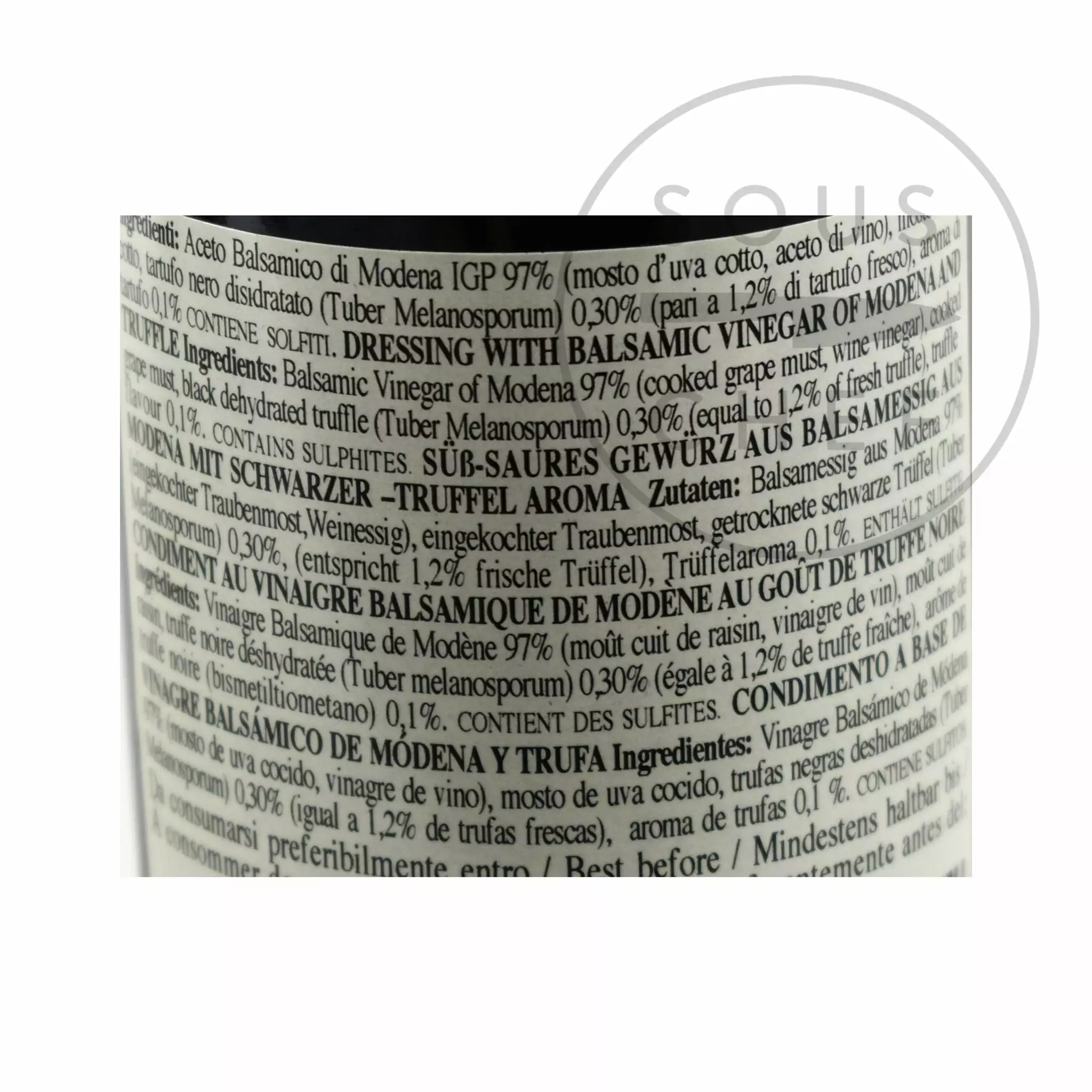 Ingredients Giuseppe Giusti Infused Balsamic Vinegar Collection - Truffle, Fig & Raspberry 6 Ingredients Giuseppe Giusti Infused Balsamic Vinegar Collection - Truffle, Fig & Raspberry