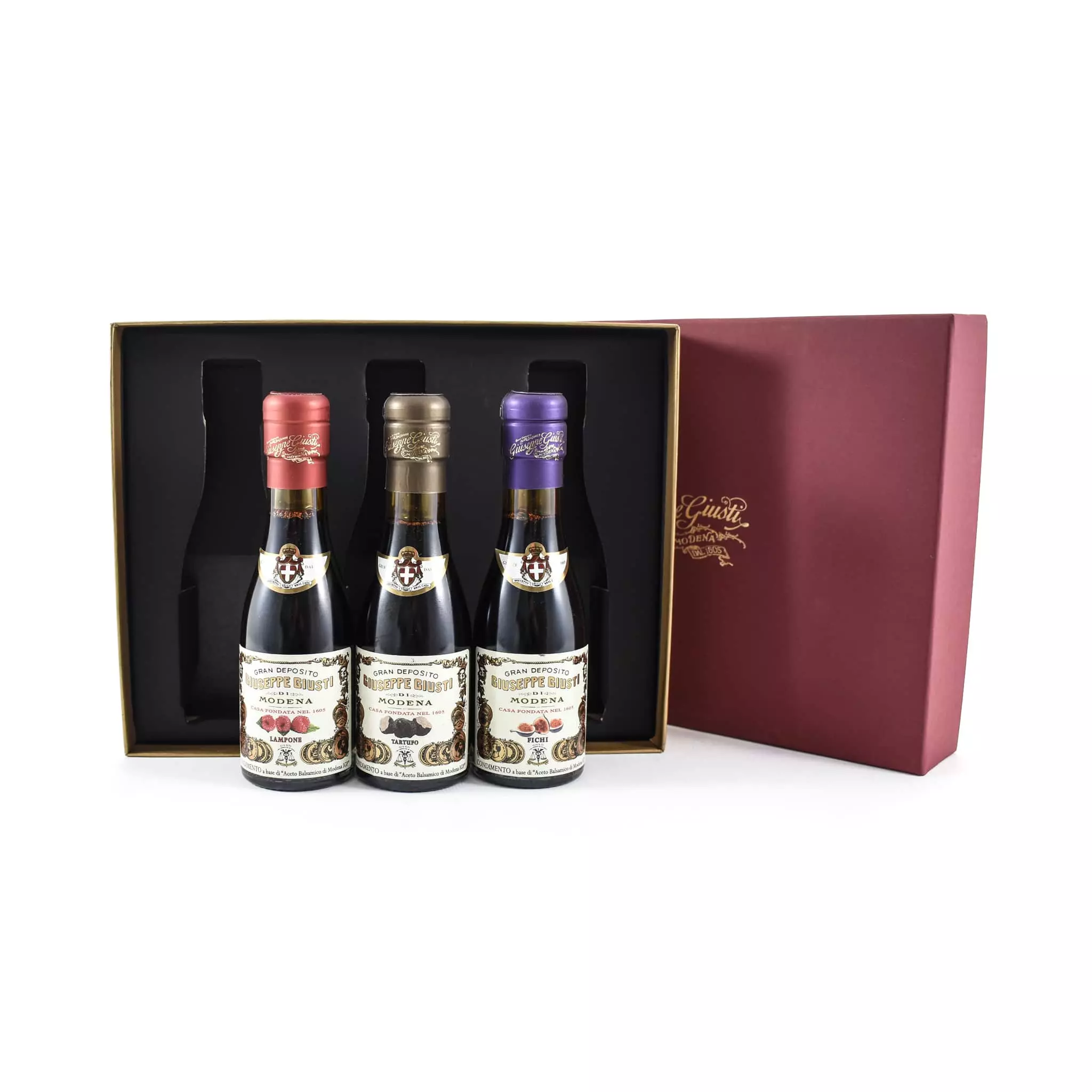 Ingredients Giuseppe Giusti Infused Balsamic Vinegar Collection - Truffle, Fig & Raspberry 3 Ingredients Giuseppe Giusti Infused Balsamic Vinegar Collection - Truffle, Fig & Raspberry