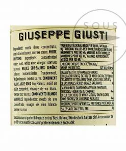 Giuseppe Giusti Sweet & Sour White Balsamic Condiment 5 Year Aged 250ml Ingredients