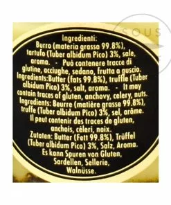 Marini Azzolini Truffle Butter 80g Ingredients