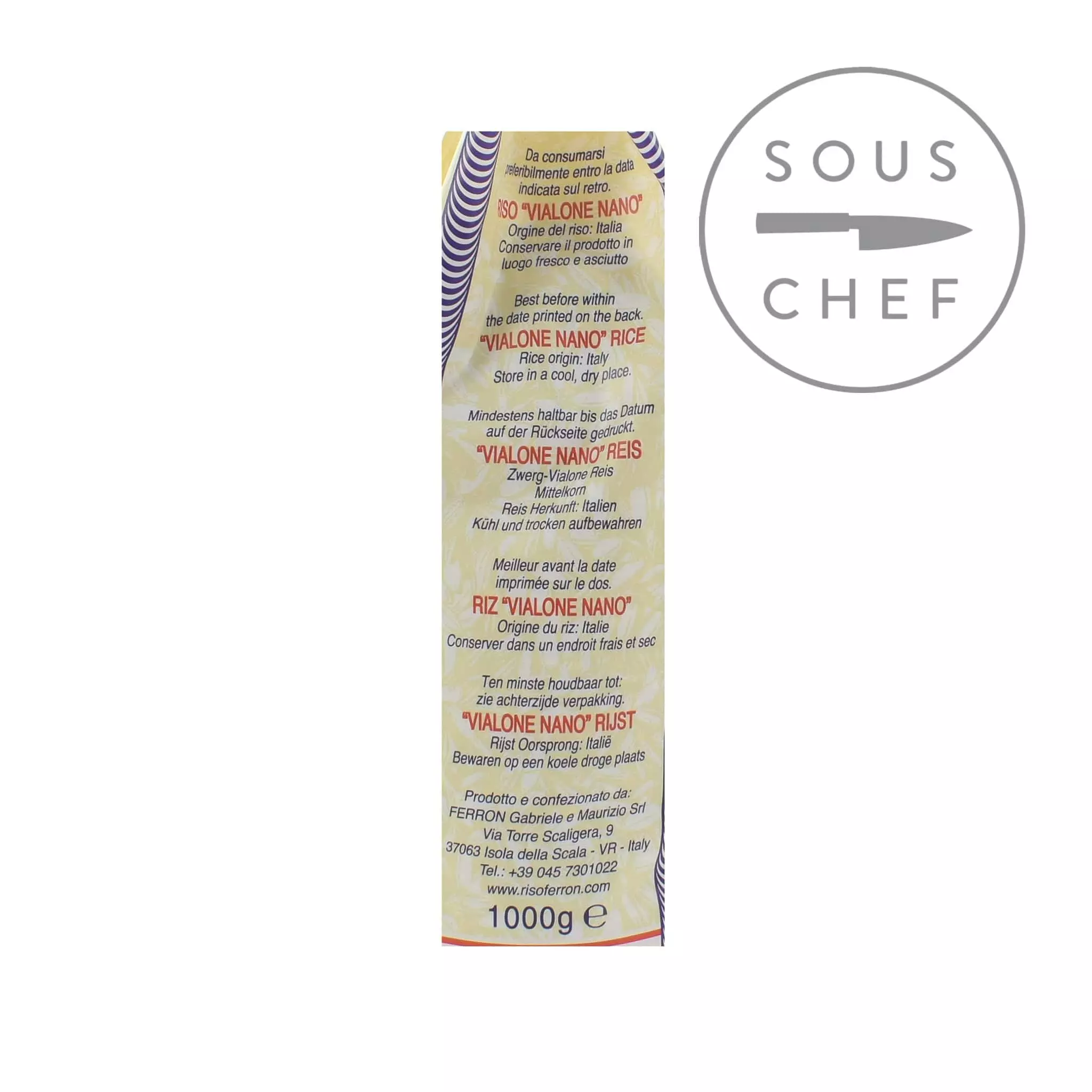 Ferron Vialone Nano Rice 1kg Pasta, Rice & Noodles 4 Ferron Vialone Nano Rice 1kg Pasta, Rice & Noodles