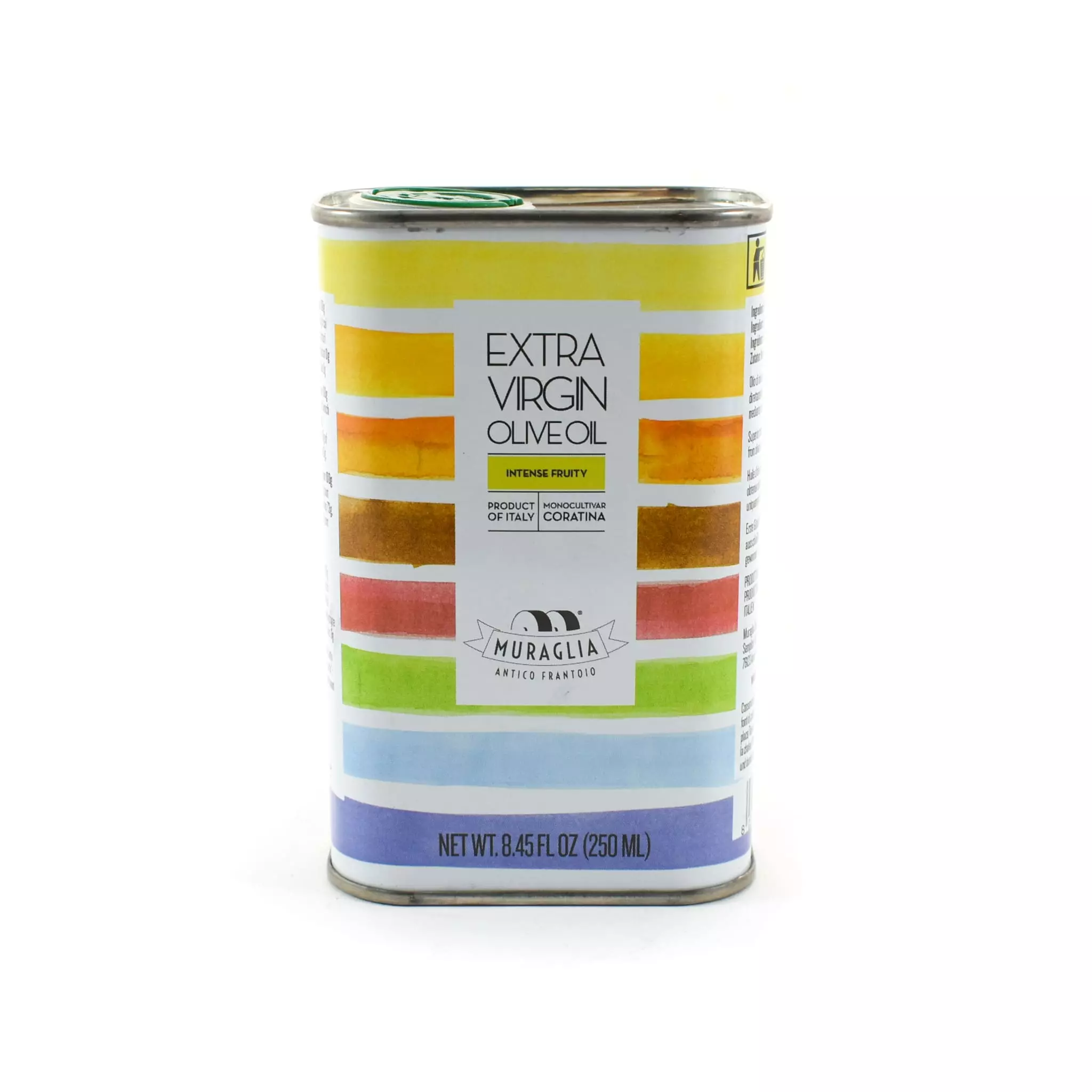 Frantoio Muraglia Extra Virgin Olive Oil Rainbow Tin 250ml 3 Frantoio Muraglia Extra Virgin Olive Oil Rainbow Tin 250ml
