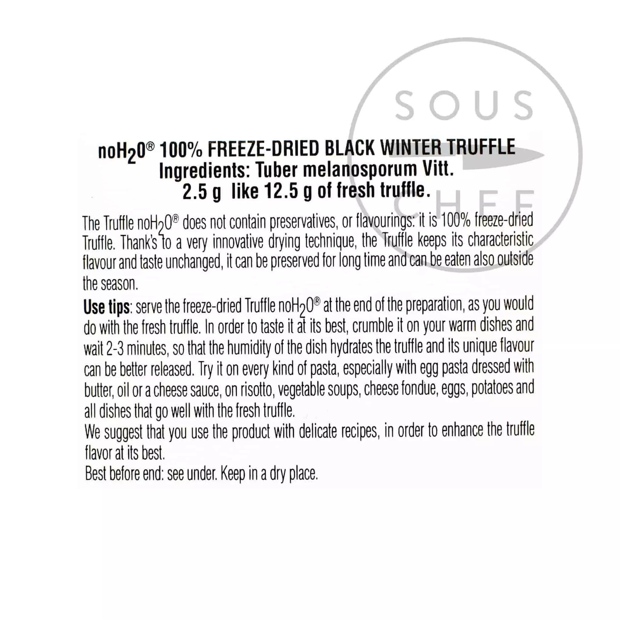 Tartuflanghe Freeze-Dried Winter Black Truffle 2.5g 5 Tartuflanghe Freeze-Dried Winter Black Truffle 2.5g