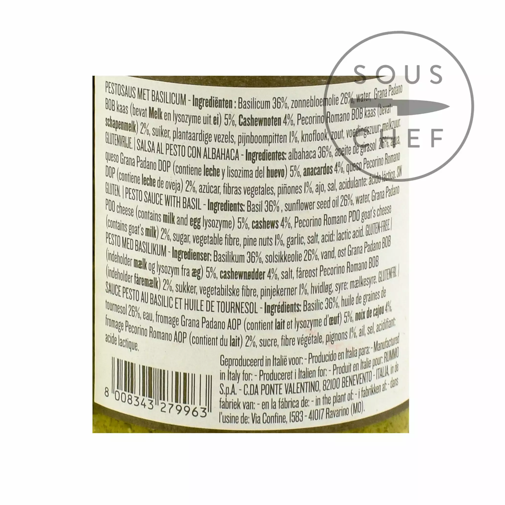 Rummo Basil Pesto 190g Ingredients 4 Rummo Basil Pesto 190g Ingredients