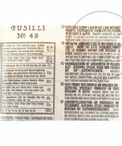 Ingredients Rummo Gluten Free Chickpea Fusilli 300g