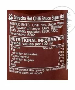 Ingredients Flying Goose Sriracha - Super Hot 12 Ingredients Flying Goose Sriracha - Super Hot