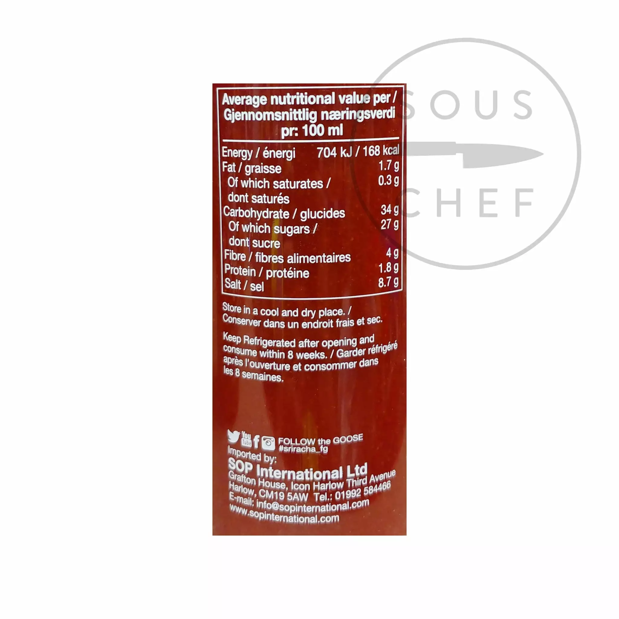 Ingredients Flying Goose Sriracha - Super Hot 8 Ingredients Flying Goose Sriracha - Super Hot