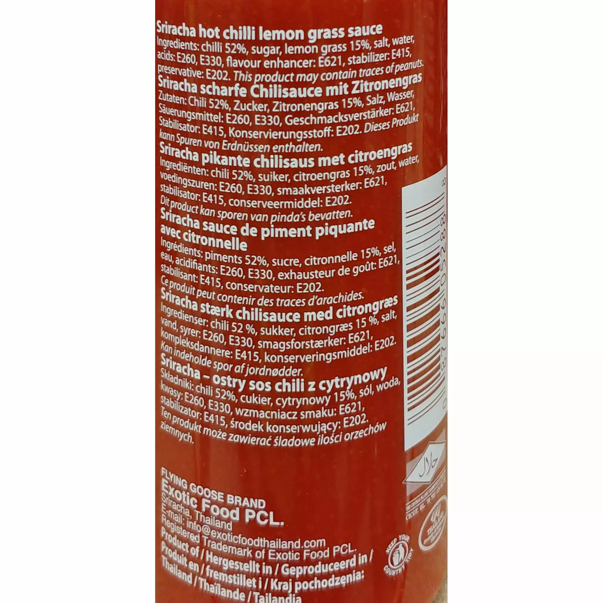 Flying Goose Sriracha - Lemongrass 455ml 6 Flying Goose Sriracha - Lemongrass 455ml