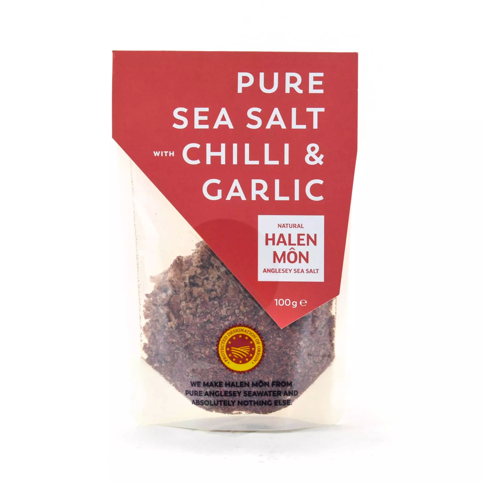 Ingredients Halen Môn Sea Salt With Chilli & Garlic 100g 3 Ingredients Halen Môn Sea Salt With Chilli & Garlic 100g