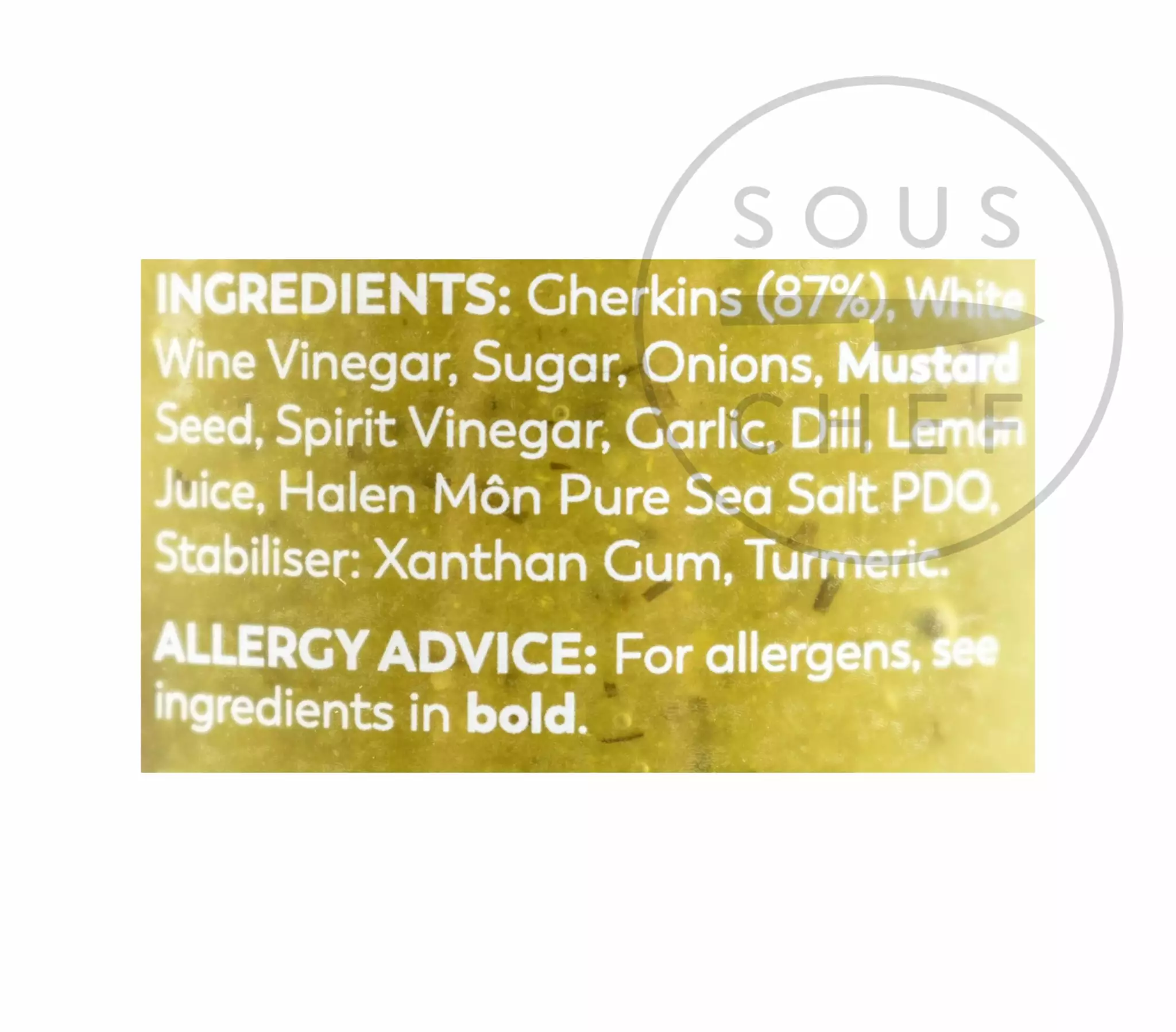 Ingredients Halen Môn Gherkin Relish 270g 4 Ingredients Halen Môn Gherkin Relish 270g