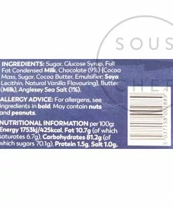 Ingredients Halen Môn Salted Chocolate Fudge 100g