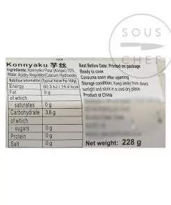 Chinese Ingredients Pasta, Rice & Noodles Shirataki Konnyaku Noodle Nests - Knot Yam Noodle 228g Drained