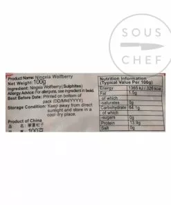 Zheng Feng Ingredients Goji Berries 100g 6 Zheng Feng Ingredients Goji Berries 100g