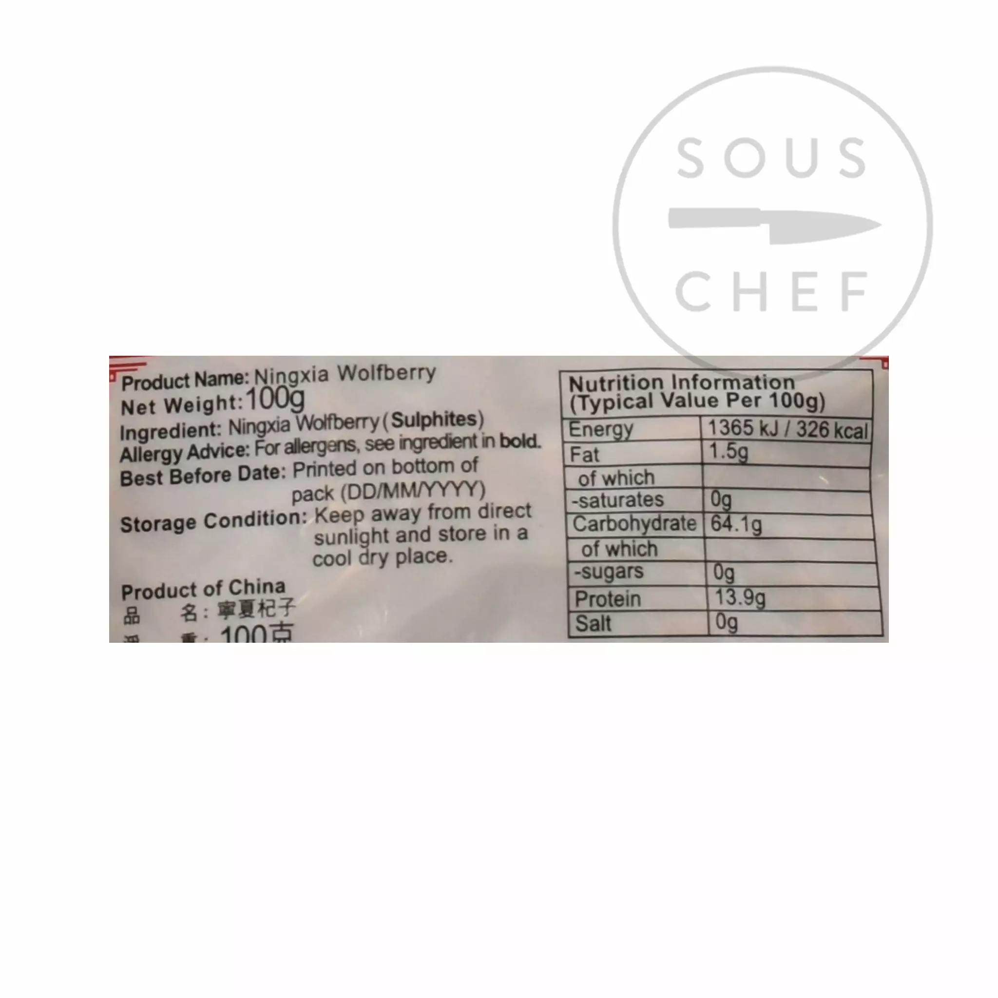 Zheng Feng Ingredients Goji Berries 100g 4 Zheng Feng Ingredients Goji Berries 100g