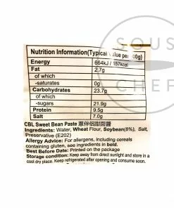 CBL Sweet Fermented Sauce 180g Ingredients
