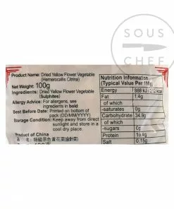 Zheng Fang Ingredients Chinese Lily Flower - Yellow Flower Vegetable 100g