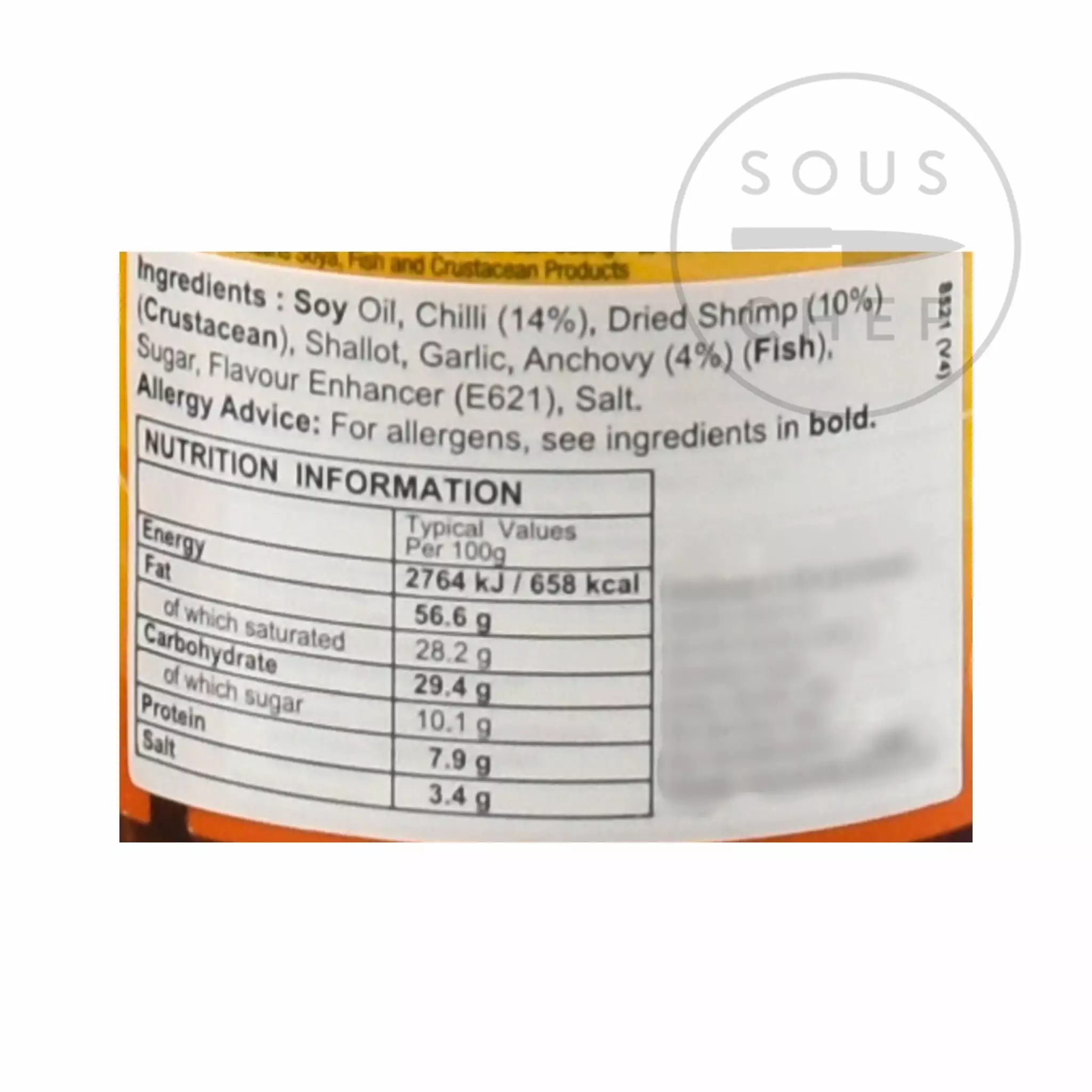 TG Crispy Anchovy Chilli 240g Ingredients 4 TG Crispy Anchovy Chilli 240g Ingredients