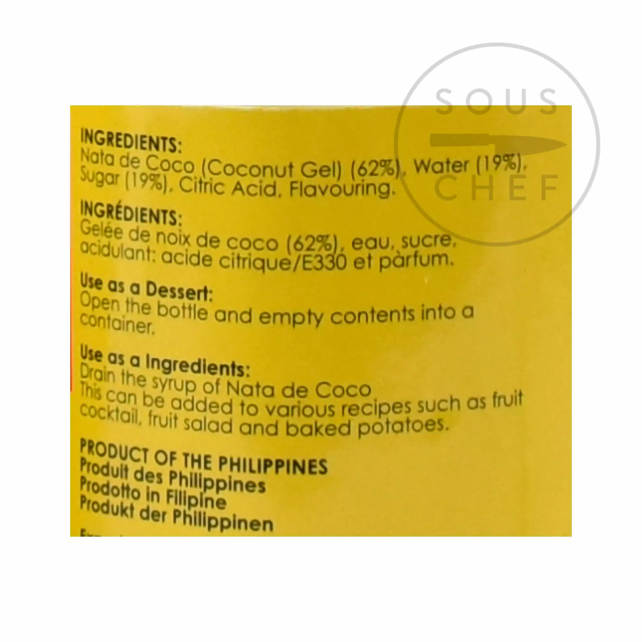 Buenas Coconut Gel 340g Ingredients 5 Buenas Coconut Gel 340g Ingredients