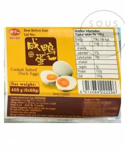 Shen Dan Cooked Salted Duck Eggs - 6 Eggs 9 Shen Dan Cooked Salted Duck Eggs - 6 Eggs