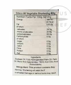 Oil & Vinegar Crisco All-Vegetable Shortening 453g