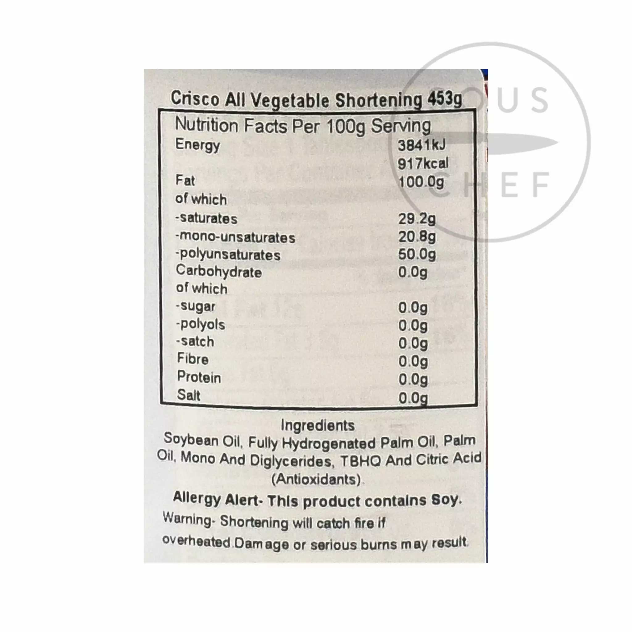 Oil & Vinegar Crisco All-Vegetable Shortening 453g 4 Oil & Vinegar Crisco All-Vegetable Shortening 453g