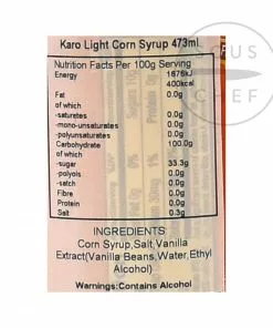 Ingredients Karo Light Corn Syrup - Red 473ml 10 Ingredients Karo Light Corn Syrup - Red 473ml