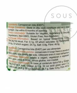 Special Ingredients Carrageenan Iota 100g Ingredients